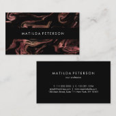 Eleganter, moderner Kupfergold-Rose Visitenkarte (Vorne/Hinten)