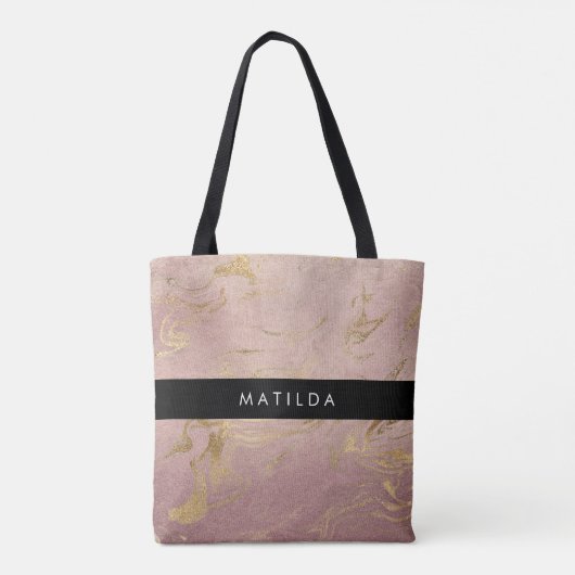 Eleganter, moderner Kupfergold und Goldmarmor aus Tasche (Rückseite)