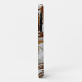 Eleganter moderner Kupfergold und weißer Marmor-Lo Case-Mate iPhone Hülle (Hinten/Links)