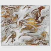 Eleganter moderner Kupfergold und weißer Marmor-Lo Geschenkpapier (Flach)