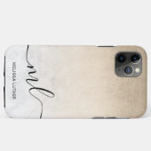 Eleganter, moderner Kupfergoldmarmor Case-Mate iPhone Hülle (Rückseite (Horizontal))