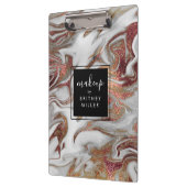 Eleganter, moderner Kupfermarmor aus Rose Klemmbrett (Links)