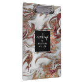 Eleganter, moderner Kupfermarmor aus Rose Klemmbrett (Rechts)