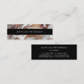 Eleganter, moderner Kupfermarmor aus Rose Mini Visitenkarte (Vorne/Hinten)