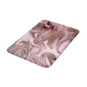 Eleganter moderner Kupfermarmor-Look aus goldfarbe Badematte (Schrägansicht)