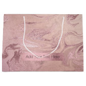 Eleganter moderner Kupfermarmor-Look aus goldfarbe Große Geschenktüte (Vorderseite)