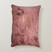 Eleganter, moderner Kupferstich aus Rose mit Gold  Dekokissen (Rückseite(Vertikal))