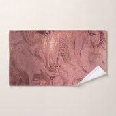 Eleganter, moderner Kupferstich aus Rose mit Gold Handtuch (Handtuch)