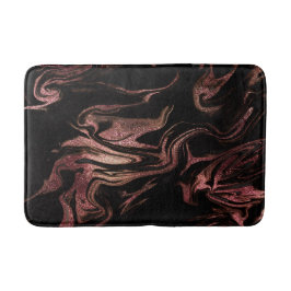 Eleganter, moderner Kupferstich-Rose-Goldgold-Marm Badematte