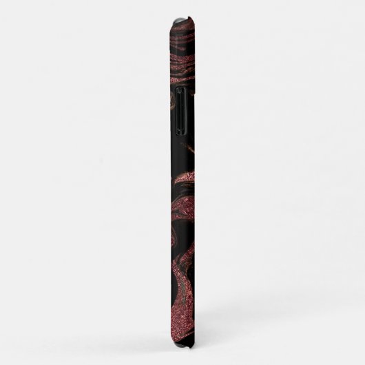 Eleganter, moderner Kupferstich-Rose-Goldgold-Marm Case-Mate iPhone Hülle (Hinten/Rechts)