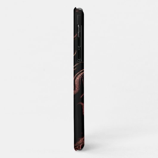 Eleganter, moderner Kupferstich-Rose-Goldgold-Marm Case-Mate iPhone Hülle (Hinten/Links)