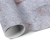 Eleganter, moderner Kupferstich-Rose mit goldblaue Geschenkpapier (Rolleneckpunkt)