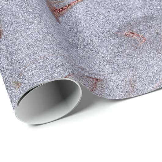 Eleganter, moderner Kupferstich-Rose mit goldblaue Geschenkpapier (Rolleneckpunkt)