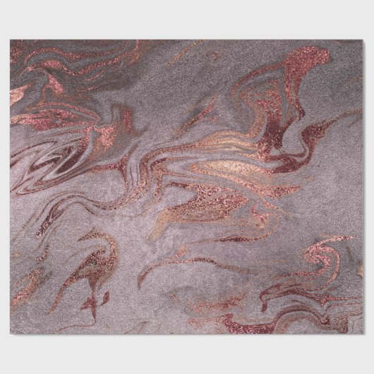 Eleganter, moderner Kupferstich-Rose mit lila Marm Geschenkpapier (Flach)