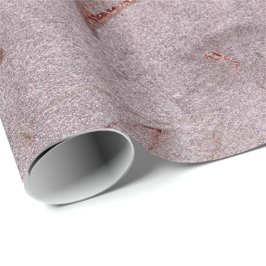 Eleganter, moderner Kupferstich-Rose mit lila Marm Geschenkpapier (Rolleneckpunkt)