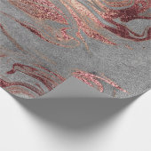 Eleganter, moderner Kupferstich-Rose mit silberfar Geschenkpapier (Ecke)