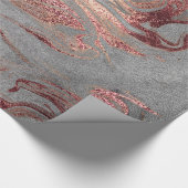 Eleganter, moderner Kupferstich-Rose mit silberfar Geschenkpapier (Ecke)