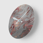 Eleganter, moderner Kupferstich-Rose mit silberfar Runde Wanduhr (Winkel)