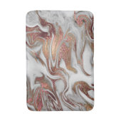 Eleganter, moderner Kupferstich-Rose mit weißem Ma Badematte (Vorderseite Vertikal)