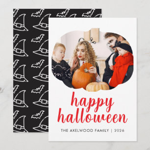 Eleganter moderner Kürbisrahmen Halloween  Feiertagskarte