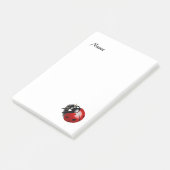 Eleganter moderner Ladybug personalisiert Post-it Klebezettel (angewinkelt)