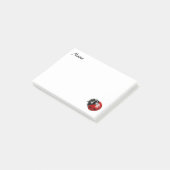 Eleganter moderner Ladybug personalisiert Post-it Klebezettel (angewinkelt)