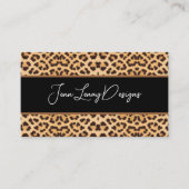 Eleganter, moderner Leopard-Tierdruck kundenspezif Visitenkarte (Vorderseite)