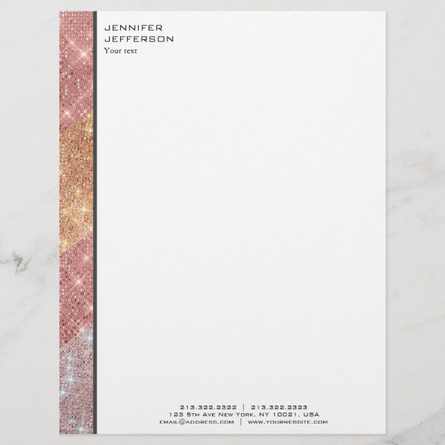 Eleganter, moderner Letterhead Briefbogen (Vorderseite)