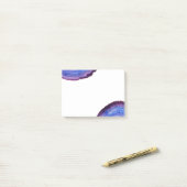 Eleganter, moderner, lila Agate Geode Stein Post-it Klebezettel (Auf Schreibtisch)