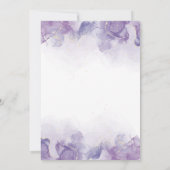 Eleganter moderner lila & goldfarbener Blumenkohl  Einladung (Rückseite)