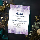 Eleganter moderner lila & goldfarbener Blumenkohl Einladung