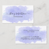 Eleganter moderner lila Innenarchitekt Visitenkarte (Vorne/Hinten)