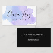 Eleganter moderner lila u. blauer visitenkarte (Vorne/Hinten)