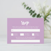 Eleganter moderner Lilac Wedding QR Code UAWG Begleitkarte (Stehend Vorderseite)