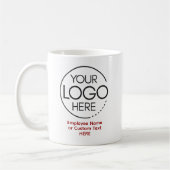 Eleganter moderner Logomitarbeiter/Firma SWAG Red Kaffeetasse (Links)