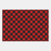 Eleganter moderner Lumberjack-Elch kariert Geschenkpapier Set (Vorderseite 2)