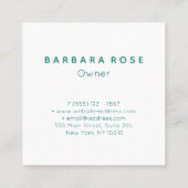 Eleganter moderner Luxus Blue Gold Marmor Quadratische Visitenkarte (Rückseite)