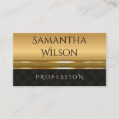 Eleganter, moderner Luxus-Glitzer, Goldstreifen Visitenkarte (Vorderseite)