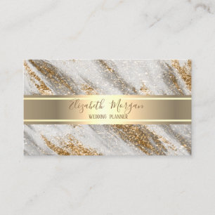 Eleganter moderner Luxus Gold Glitter ,Gold Streif Visitenkarte