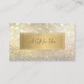 Eleganter Moderner Luxus Gold Glitzer Bokeh Confet Rabattkarte (Vorderseite)