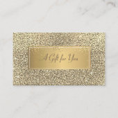 Eleganter moderner Luxus Gold Glitzer, Confetti Rabattkarte (Vorderseite)