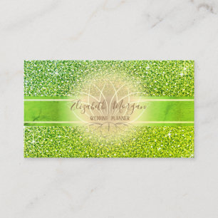 Eleganter moderner Luxus grüner Glitter-Streifen,  Visitenkarte