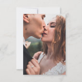 Eleganter moderner Luxus QR Code Hochzeit RSVP Karte (Rückseite)