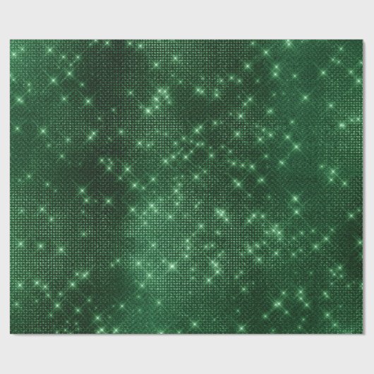 Eleganter moderner, mädchenhafter grüner Glitzer Geschenkpapier (Flach)