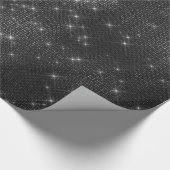 Eleganter moderner, mädchenhafter silberner Glitze Geschenkpapier (Ecke)