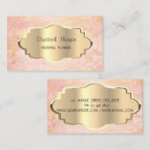 Eleganter moderner Marmor, Goldrahmen Visitenkarte (Vorne/Hinten)