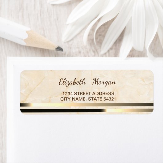 Eleganter, moderner Marmor, Label für Stripadresse (Insitu)