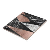 Eleganter moderner Marmor, Rosen-Gold u. schwarzes Fliese (Seite)