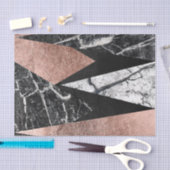 Eleganter moderner Marmor, Rosen-Gold u. schwarzes Seidenpapier (Handwerk)