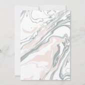 Eleganter moderner Marmor Save The Date (Rückseite)